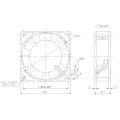 230В 80 * 80 * 25 мм алюминиевый литой ЕС болельщиков Ec8025